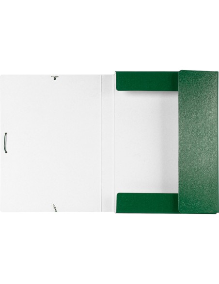 Carpeta proyectos liderpapel folio lomo 30mm carton gofrado verde