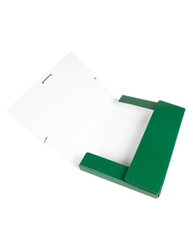 Carpeta proyectos liderpapel folio lomo 30mm carton gofrado verde