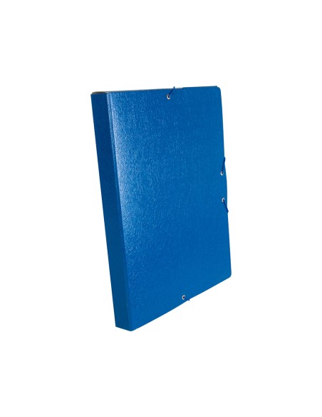 Carpeta proyectos liderpapel folio lomo 30mm carton gofrado azul