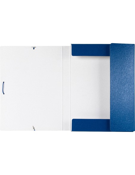 Carpeta proyectos liderpapel folio lomo 30mm carton gofrado azul