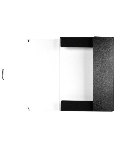 Carpeta proyectos liderpapel folio lomo 30mm carton gofrado negra