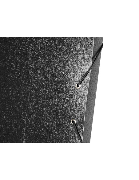 Carpeta proyectos liderpapel folio lomo 30mm carton gofrado negra