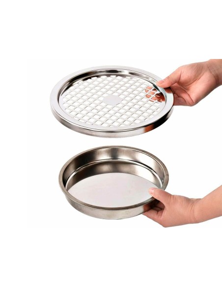 Cenicero papelera metalico q connect con recogecolillas negro 615x25 cm