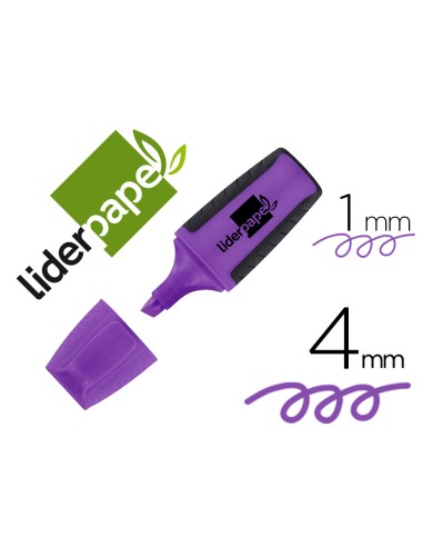 Rotulador liderpapel mini fluorescente violeta