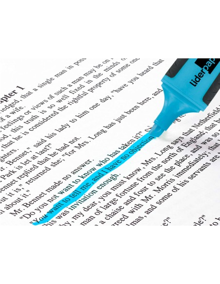 Rotulador liderpapel mini fluorescente azul