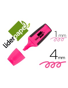 Rotulador liderpapel mini fluorescente rosa