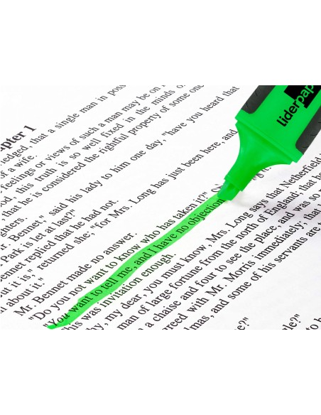 Rotulador liderpapel mini fluorescente verde