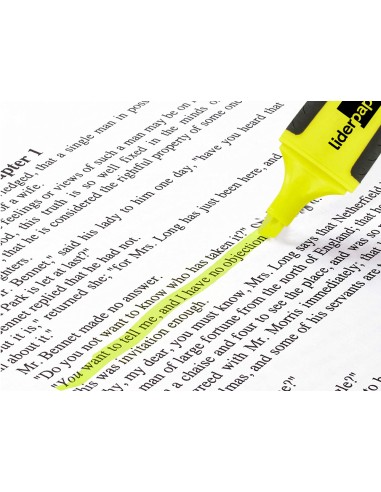 Rotulador liderpapel mini fluorescente amarillo