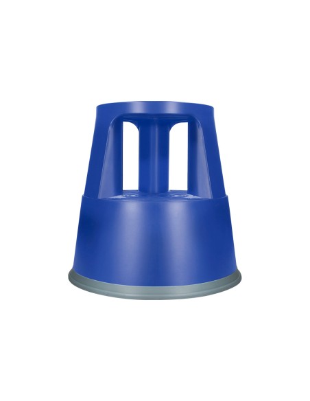 Taburete q connect ruedas retractiles tres ruedas dos niveles color azul
