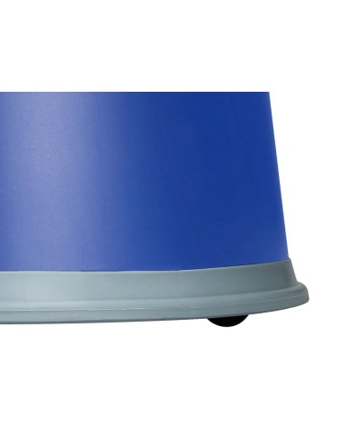 Taburete q connect ruedas retractiles tres ruedas dos niveles color azul