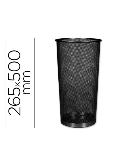 Paraguero metalico q connect kf00829 rejilla negro 265 diametro x 50 cm