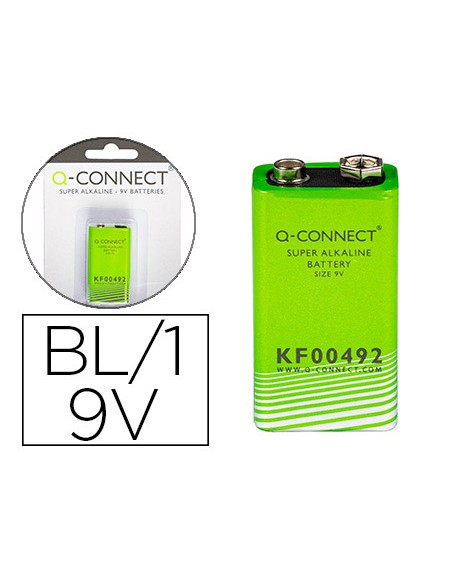 Pila q connect alcalina 9v blister con 1 unidad