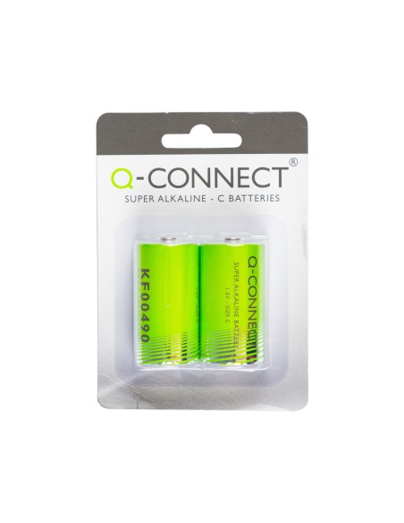 Pila q connect alcalina c blister de 2 unidades