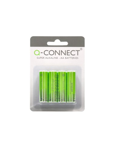 Pila q connect alcalina aa blister con 4 unidades