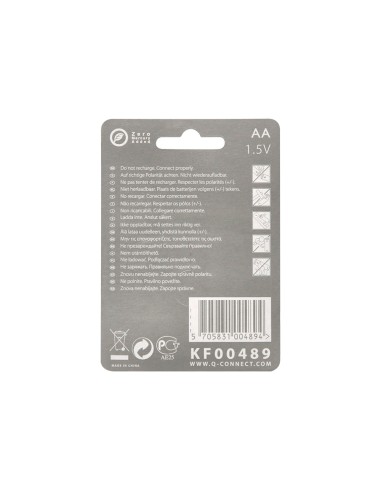 Pila q connect alcalina aa blister con 4 unidades