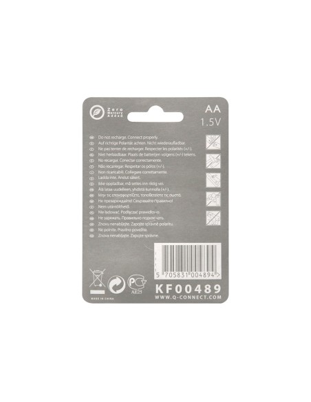 Pila q connect alcalina aa blister con 4 unidades