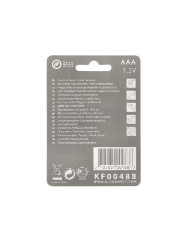 Pila q connect alcalina aaa blister con 4 unidades