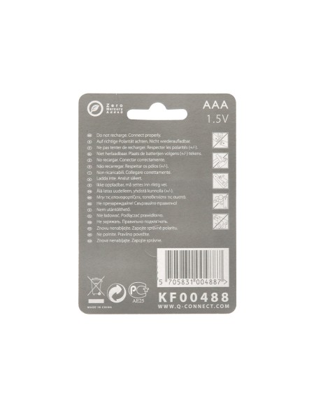 Pila q connect alcalina aaa blister con 4 unidades