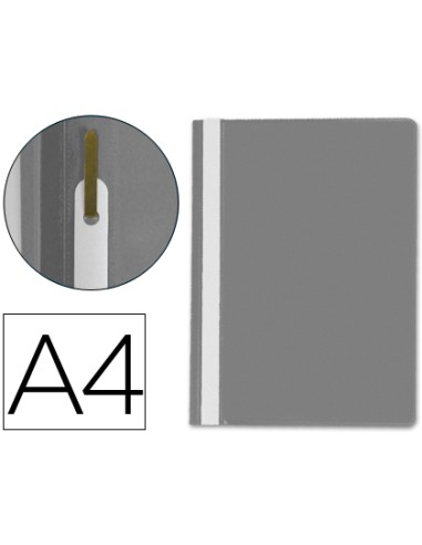 Carpeta dossier fastener plastico q connect din a4 gris