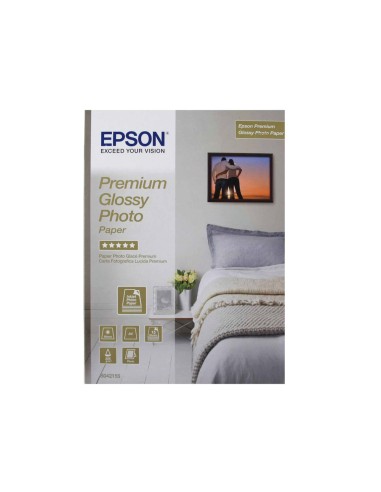 Papel epson premium glossy photo paper 255 gr pack de 20 hojas