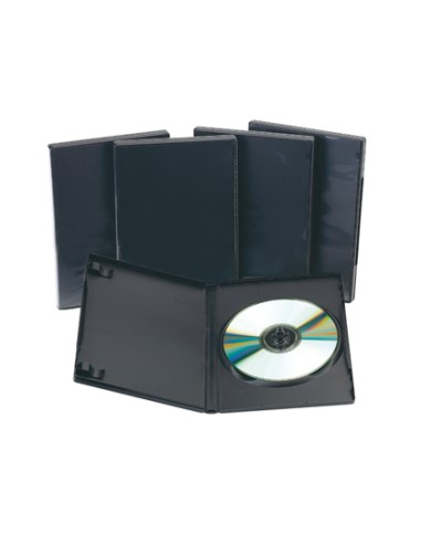 Caja dvd q connect con interior negro pack de 5 unidades