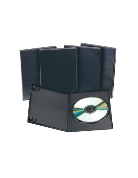 Caja dvd q connect con interior negro pack de 5 unidades