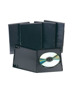 Caja dvd q connect con interior negro pack de 5 unidades
