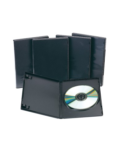 Caja dvd q connect con interior negro pack de 5 unidades