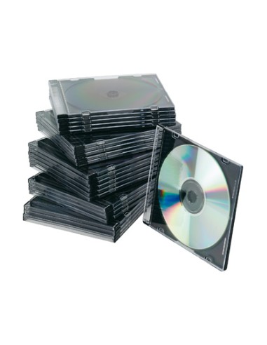 Caja de cd q connect slim con interior negro pack de 25 unidades