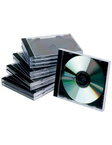 Caja de cd q connect con interior negro pack de 10 unidades