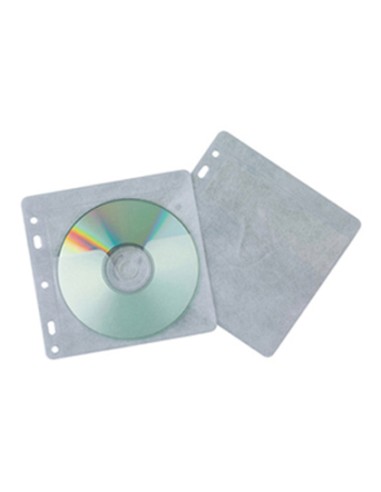 Sobre para 2 cd q connect polipropileno con solapa multitaladro y forro protector pack de 40 unidades