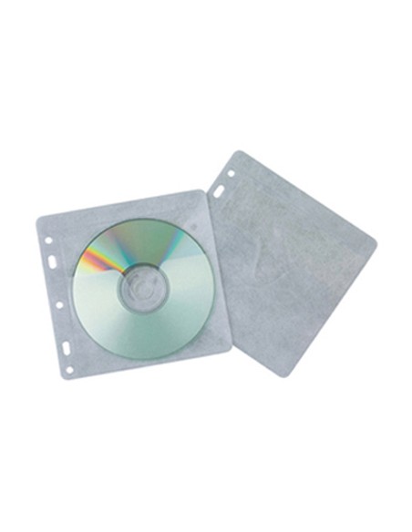 Sobre para 2 cd q connect polipropileno con solapa multitaladro y forro protector pack de 40 unidades