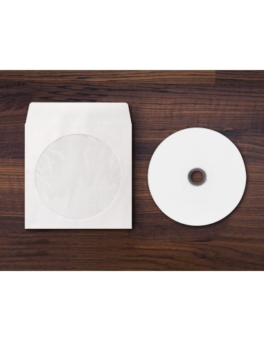 Sobre para cd q connect con ventana transparente y solapa pack de 50 unidades