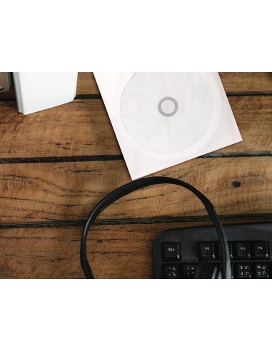 Sobre para cd q connect con ventana transparente y solapa pack de 50 unidades