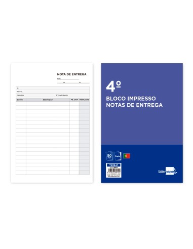 Talonario liderpapel entregas cuarto 226 duplicado texto en portugues