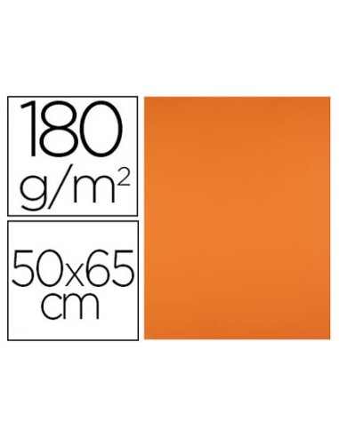 Cartulina liderpapel 50x65 cm 180g m2 naranja