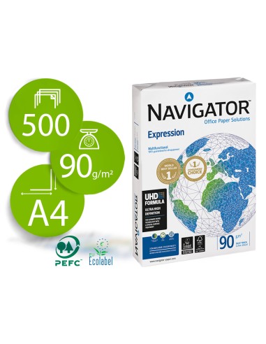 Papel fotocopiadora navigator din a4 90 gramos paquete de 500 hojas