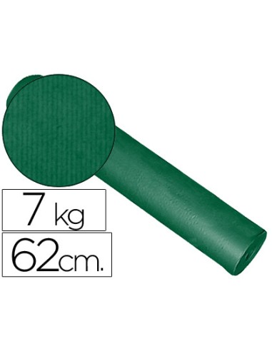 Papel de regalo kraft liso kfc bobina 62 cm 7 kg color verde