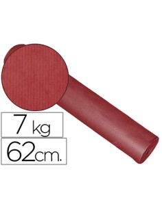 Papel de regalo kraft liso kfc bobina 62 cm 7 kg color burdeos