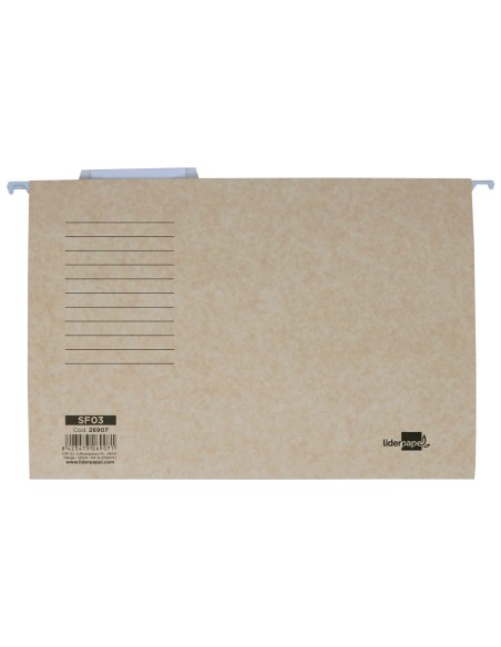 Carpeta colgante liderpapel folio prolongado kraft