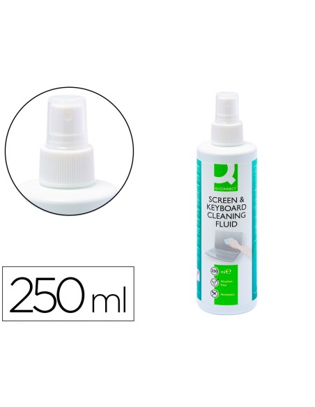 Spray q connect limpiador de pantallas y teclados bote de 250 ml