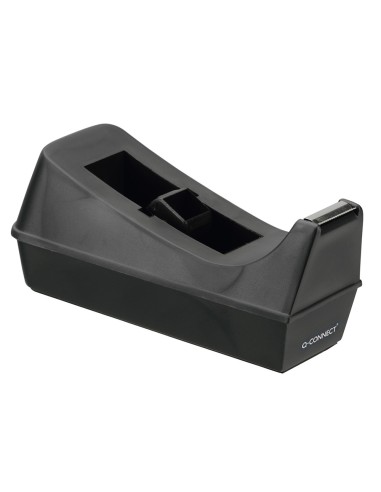 Portarrollo sobremesa q connect plastico para cinta de 33 mt color negro