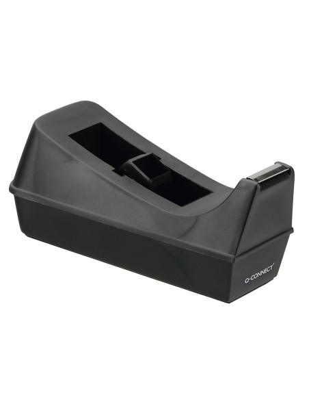 Portarrollo sobremesa q connect plastico para cinta de 33 mt color negro