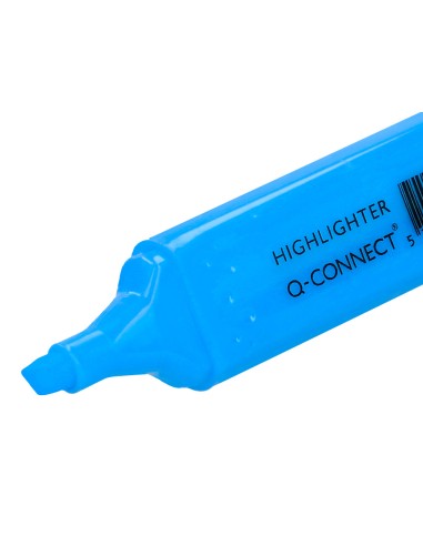 Rotulador q connect fluorescente azul punta biselada