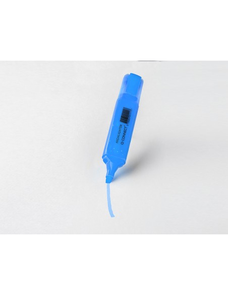 Rotulador q connect fluorescente azul punta biselada