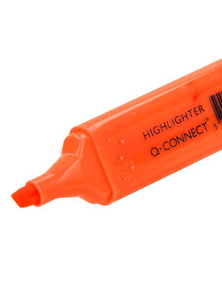 Rotulador q connect fluorescente naranja punta biselada