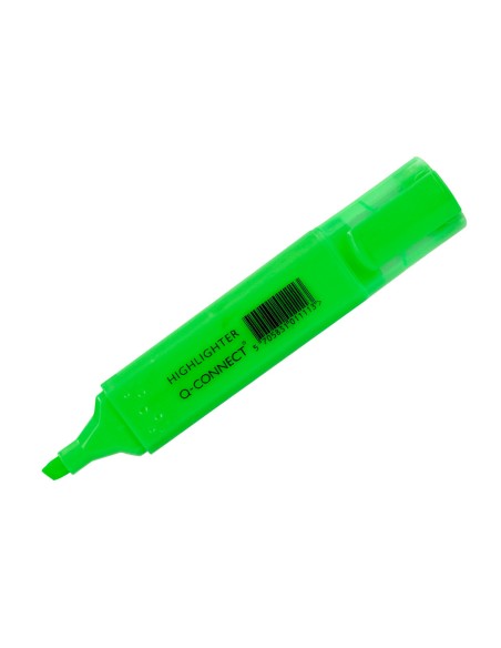 Rotulador q connect fluorescente verde punta biselada