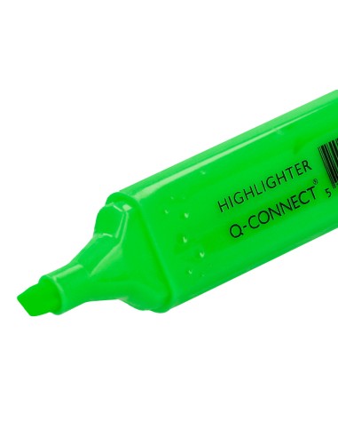 Rotulador q connect fluorescente verde punta biselada