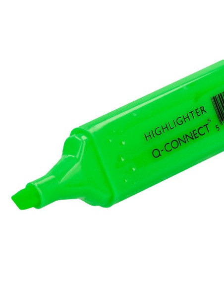 Rotulador q connect fluorescente verde punta biselada
