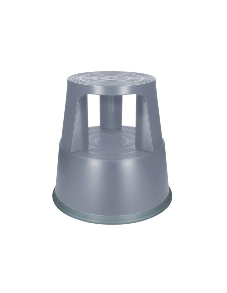 Taburete q connect ruedas retractiles tres ruedas dos niveles color gris